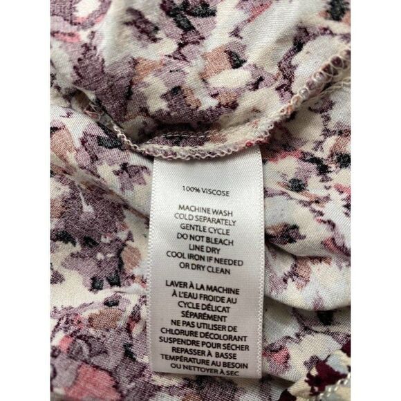 Beach Lunch Lounge Red Plum Blue Button Down Top sz XS - Picture 6 of 9